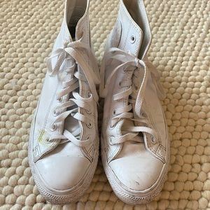White leather converse.